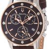 Bulova Precisionist Brown Dial Chronograph 98R160 Womens Watch