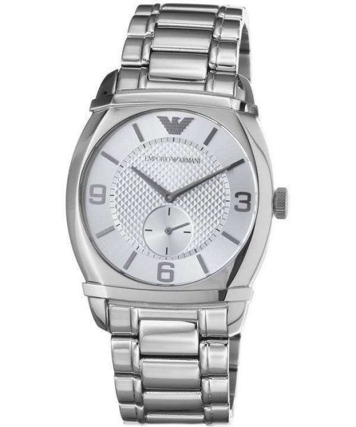 Emporio Armani Classic Silver Textured Dial AR0339 Mens Watch