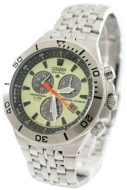 Citizen Tachymeter Perpetual Calendar BL5280-61W BL5280 Eco-Drive Watch