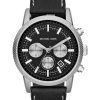 Michael Kors Chronograph Black Dial Black Leather MK8310 Mens Watch