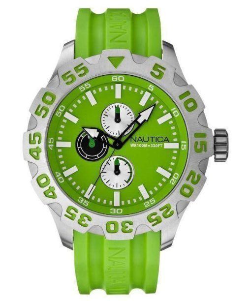 Nautica Resin Green Dial N15580G Mens Watch