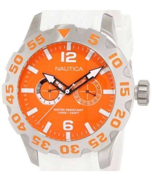 Nautica BFD 100 Orange Dial N16618G Mens Watch