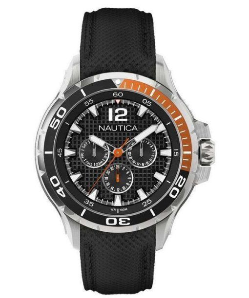 Nautica Multifunction Black Resin Strap N17612G Mens Watch