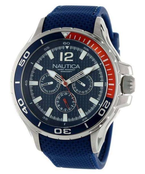 Nautica Multifunction Blue Resin Strap N17613G Mens Watch