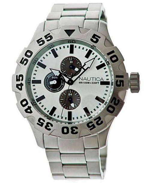 Nautica Multifunction Silver Dial N20094G Mens Watch