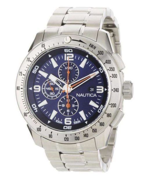 Nautica Chronograph Silver Dial N21523G Mens Watch