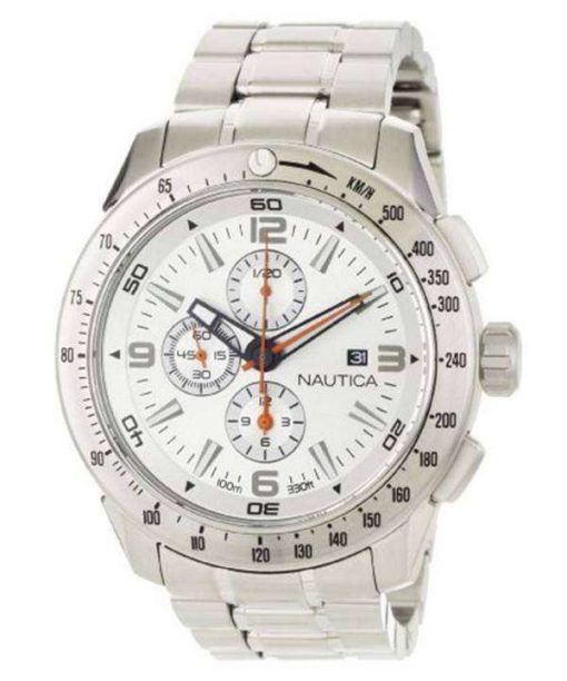 Nautica Chronograph Silver Dial N21524G Mens Watch