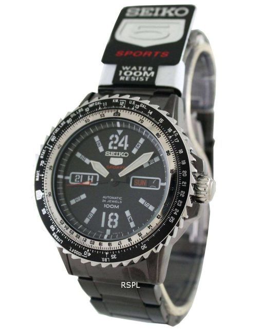 Seiko 5 Sports 24 Jewels Automatic 100M SRP355K1 SRP355K SRP355 Mens Watch