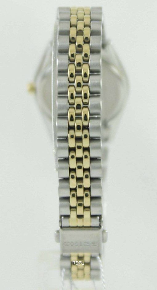 Seiko Solar Two Tone Swarovski Crystals SUP094P1 SUP094P Womens Watch