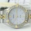 Seiko Solar Two Tone Swarovski Crystals SUP094P1 SUP094P Womens Watch