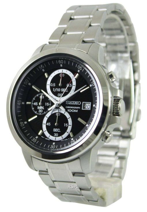 Seiko Chronograph Quartz Black Dial SKS445P1 SKS445P SKS445 Mens Watch