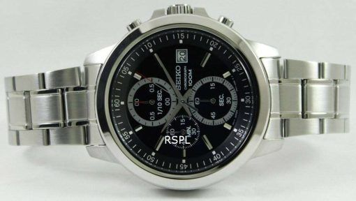 Seiko Chronograph Quartz Black Dial SKS445P1 SKS445P SKS445 Mens Watch