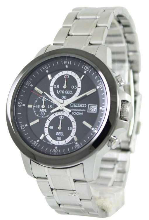 Seiko Chronograph Quartz Black Dial SKS451P1 SKS451P SKS451 Mens Watch