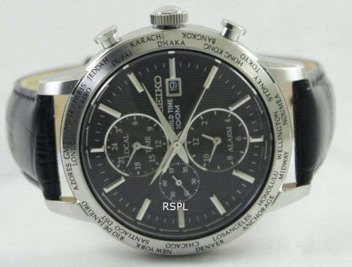 Seiko Alarm Chronograph World Time SPL049P2 Mens Watch