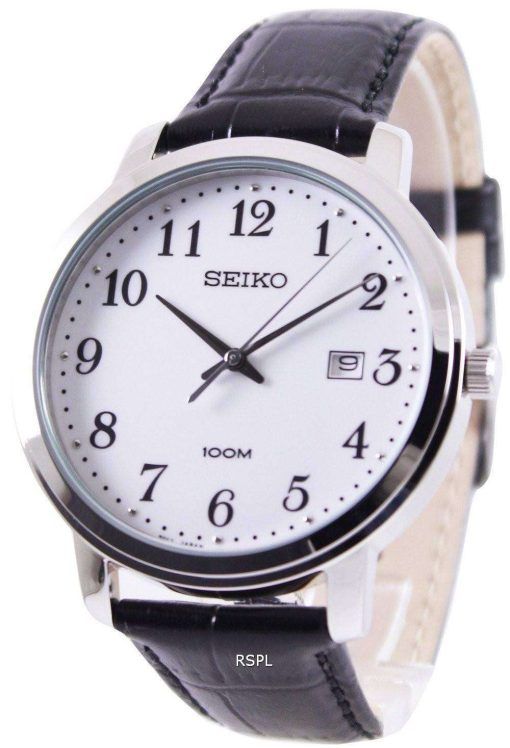 Seiko Quartz Leather Strap SUR113P1 SUR113P Mens Watch