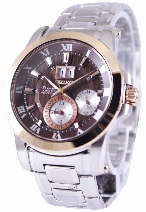 Seiko Premier Kinetic Perpetual SNP128P1 SNP128P Mens Watch