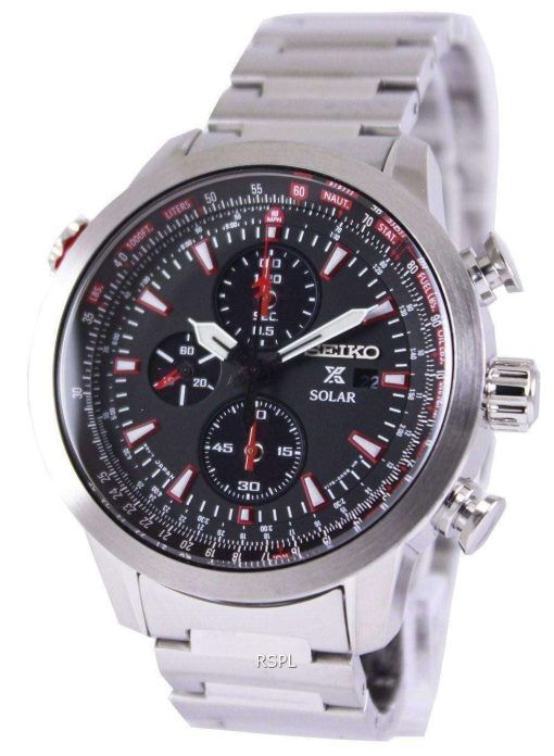 Seiko Prospex Sky Solar Chronograph Pilots SSC349P1 SSC349P Mens Watch