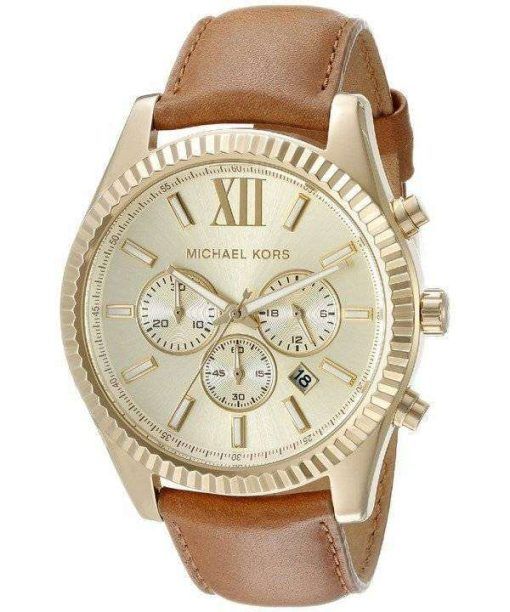 Michael Kors Lexington Chronograph Gold Dial MK8447 Mens Watch