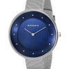 Skagen Gitte Blue Dial Stainless Steel Mesh Bracelet SKW2293 Womens Watch