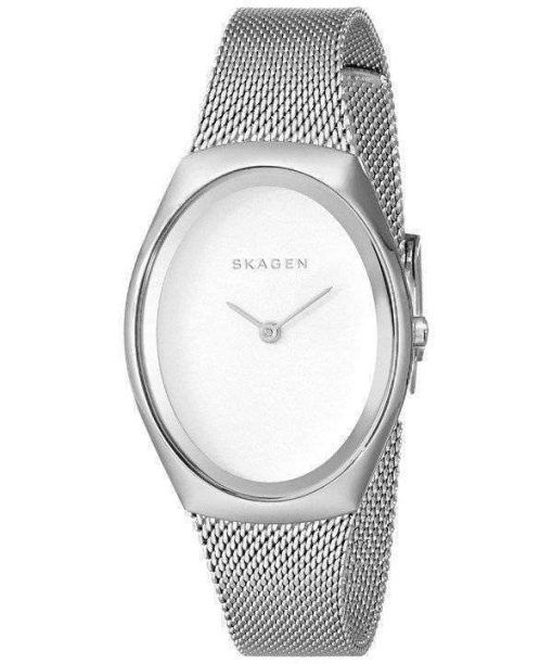 Skagen Madsen Matte Silver Dial Stainless Steel Mesh Bracelet SKW2297 Womens Watch