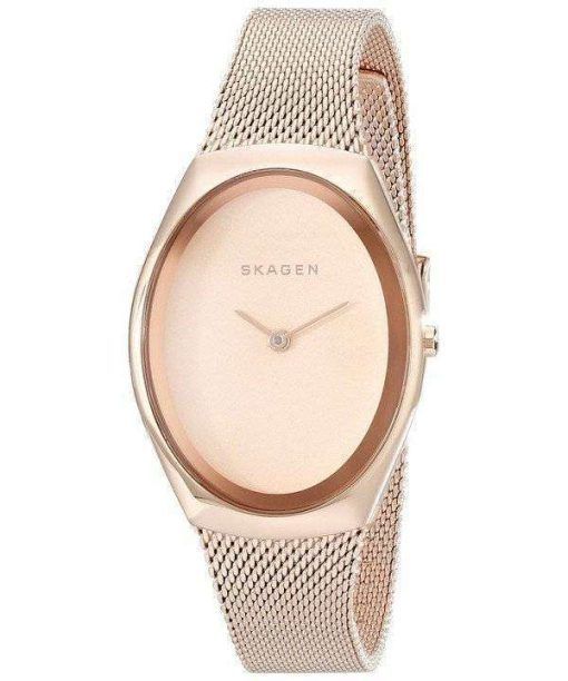 Skagen Madsen Rose Matte Dial Rose Gold-Tone Mesh Bracelet SKW2299 Womens Watch