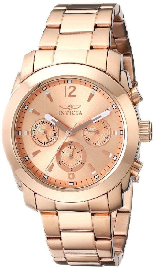 Invicta Angel Gold Dial Rose Gold Plated Stainless Steel 17902 Women's Watch