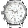 Nixon High Polish White Dial Chronograph 300M A083-488-00 Mens Watch