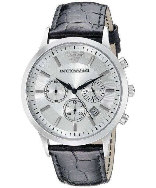 Emporio Armani Classic Chronograph Silver Dial AR2432 Mens Watch