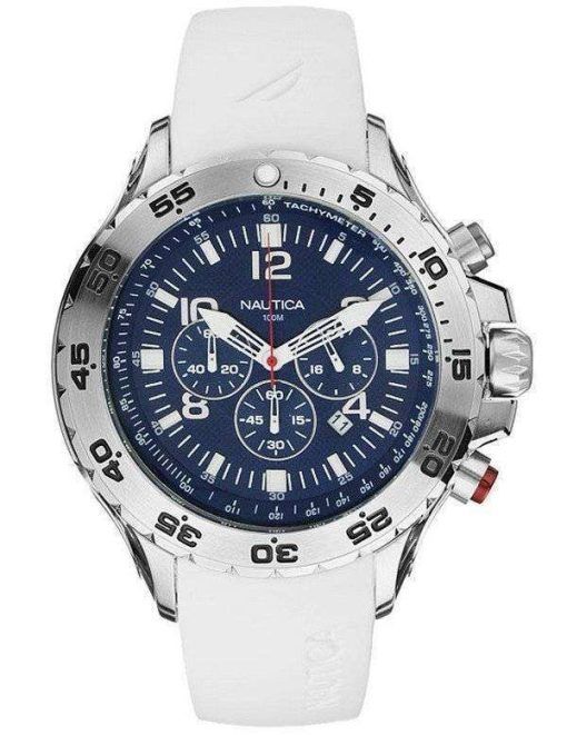 Nautica White NST Chronograph N14537G Mens Watch