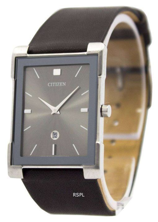 Citizen Quartz Slim Black Leather BG5080-05H Womens Watch