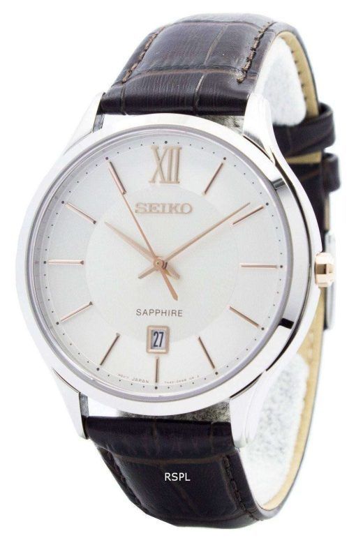 Seiko Quartz Sapphire Glass Silver Dial SGEH55P1 SGEH55P Mens Watch