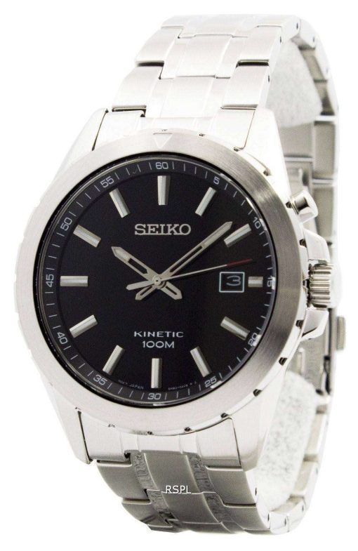 Seiko Kinetic Black Dial 100M SKA697P1 SKA697P Mens Watch