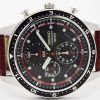 Seiko Chronograph Brown Leather Strap 100M SNDF45P1 SNDF45P Mens Watch