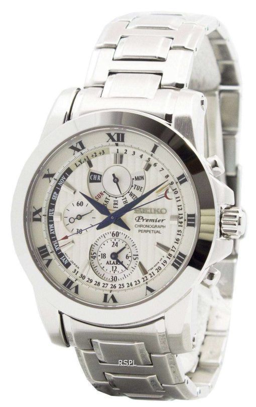 Seiko Premier Chronograph Perpetual Calendar SPC159P1 SPC159P Mens Watch