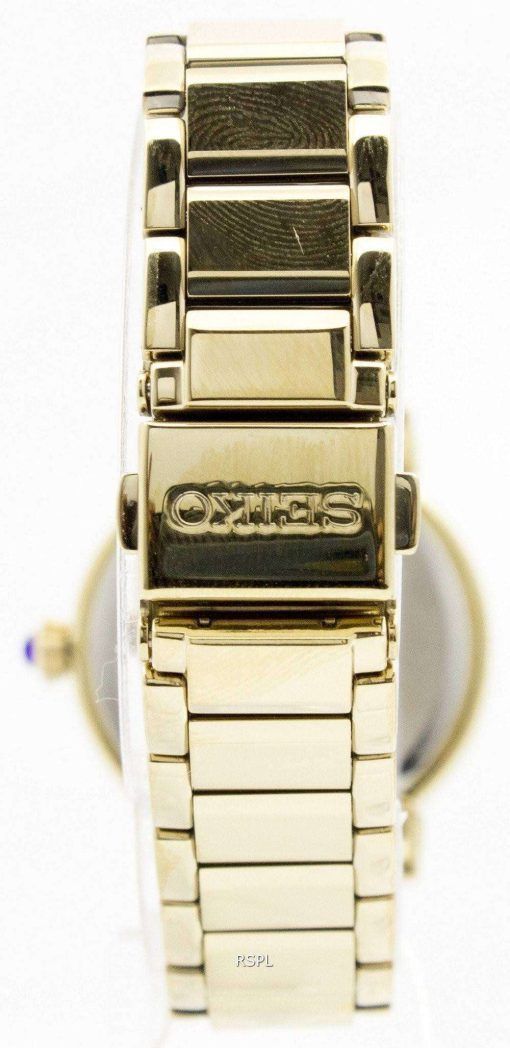 Seiko Quartz Gold Tone Cabochon Crown SRZ450P1 SRZ450P Womens Watch