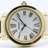 Seiko Quartz Gold Tone Cabochon Crown SRZ450P1 SRZ450P Womens Watch