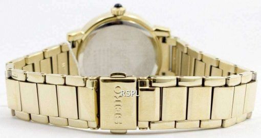 Seiko Quartz Gold Tone Cabochon Crown SRZ450P1 SRZ450P Womens Watch