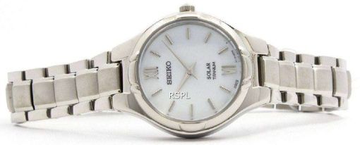 Seiko Solar Titanium White Dial SUP277P1 SUP277P Womens Watch