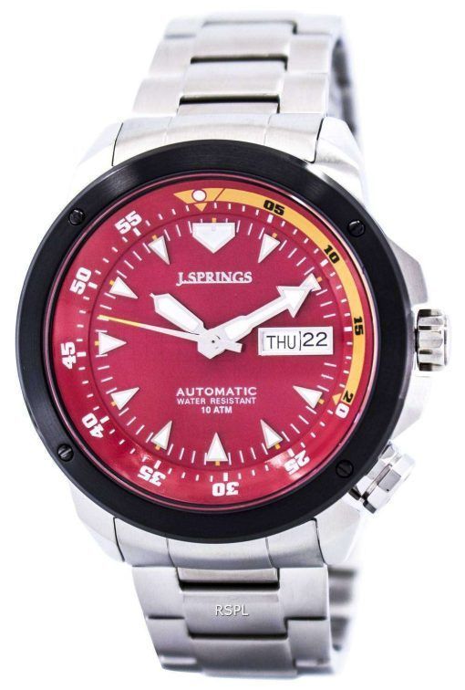 J.Springs by Seiko Sports Automatic Red Dial 100M BEB084 Men's Watch