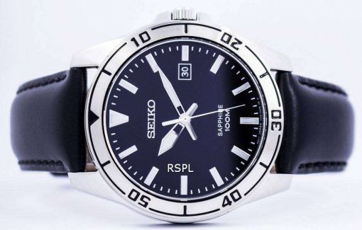 Seiko Quartz Sapphire Glass Black Dial SGEH65 SGEH65P1 SGEH65P Mens Watch