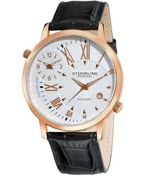 Stuhrling Original Polaris Dual Time Swiss Quartz 343.33452 Mens Watch