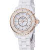 Stuhrling Original White Ceramic Quartz 530.114EW3 Womens Watch