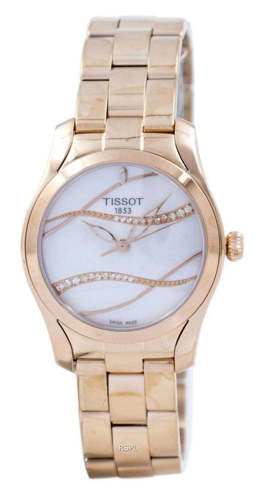 Tissot T-레이디 T-웨이브 석 영 다이아몬드 악센트 T112.210.33.111.00 T1122103311100 여자 시계