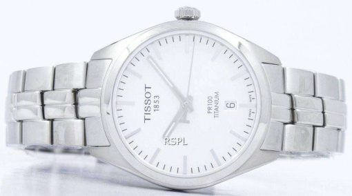 Tissot T-클래식 홍보 100 티타늄 석 영 T101.410.44.031.00 T1014104403100 남자 시계