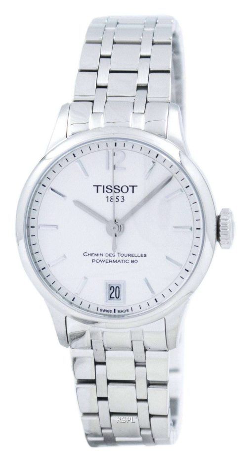 Tissot T-클래식 Chemin Des Tourelles Powermatic 80 레이디 T099.207.11.037.00 T0992071103700 여자의 시계