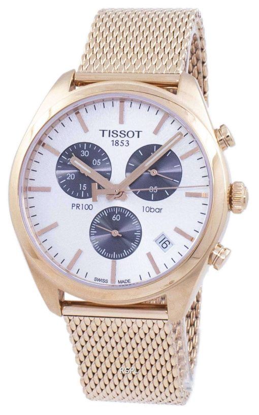 Tissot T-클래식 홍보 100 크로 노 그래프 석 영 T101.417.33.031.01 T1014173303101 남자 시계