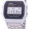 Renoveret Casio Digital Alarm Chrono rustfrit stål A159WA-N1DF A159WA-N1 Herreur