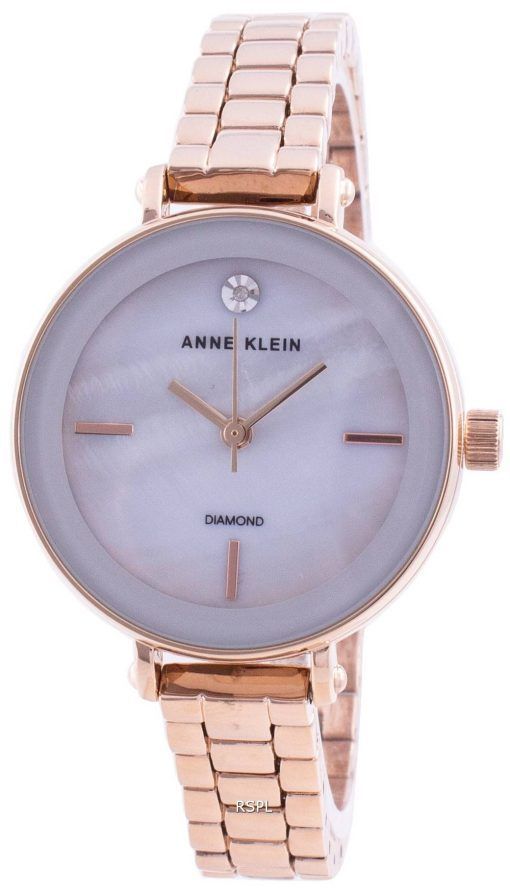 Anne Klein 3386LGRG 쿼츠 다이아몬드 악센트 여성용 시계