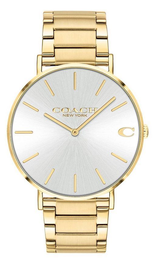 Coach Charles 은 다이얼 Gold Tone 스테인레스 스틸 쿼츠 14602430 남성용 시계