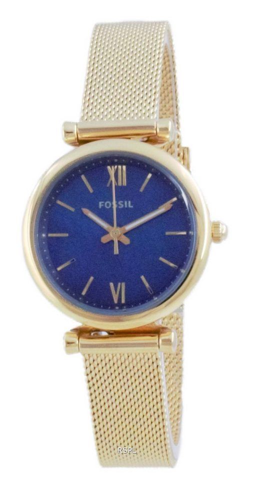 Fossil Carlie Mini Gold Tone 스테인레스 스틸 쿼츠 ES5020 여성용 시계